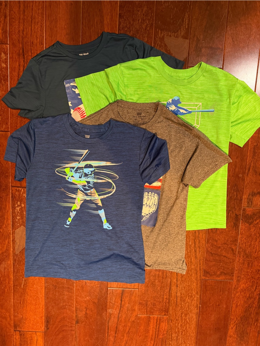 Tek Gear Dry Tek baseball tee bundle (4) XL